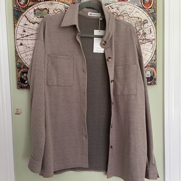 12th Tribe Houndstooth Shacket - Picture 1 of 7